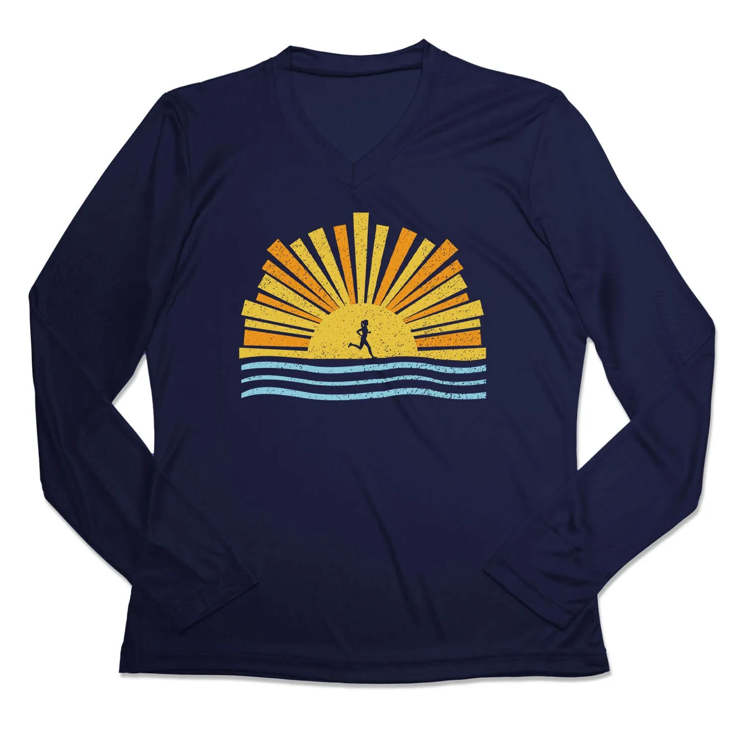 Slim Fit Comfort Women's Long Sleeve Tech Tee - Here Comes The Sun