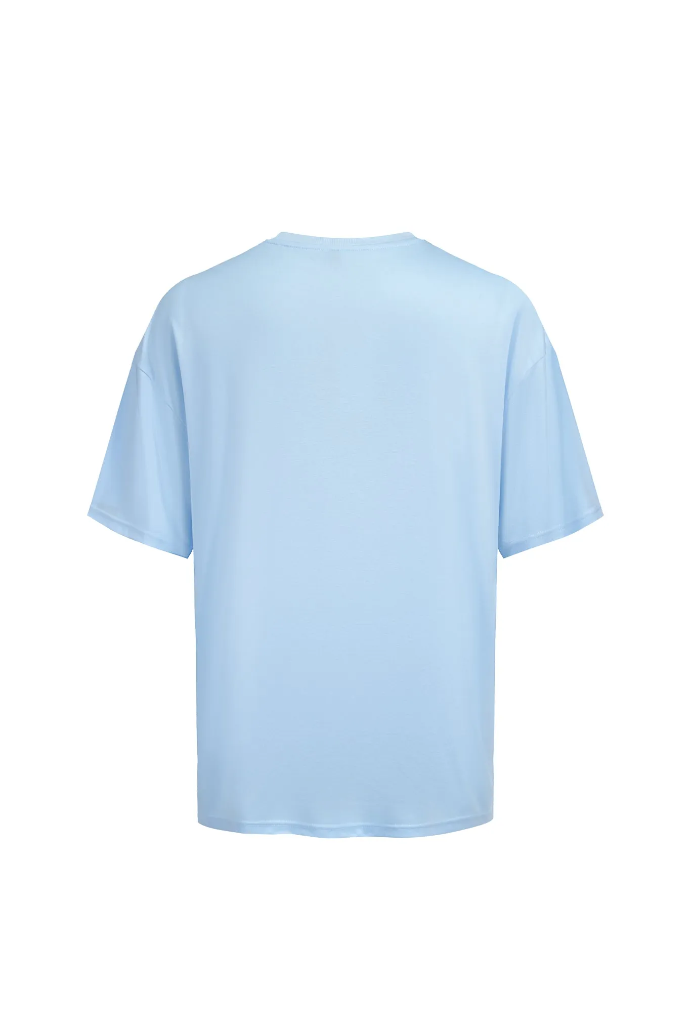Clubroom Tee Pastel Blue Casual Active Ruffled edges
