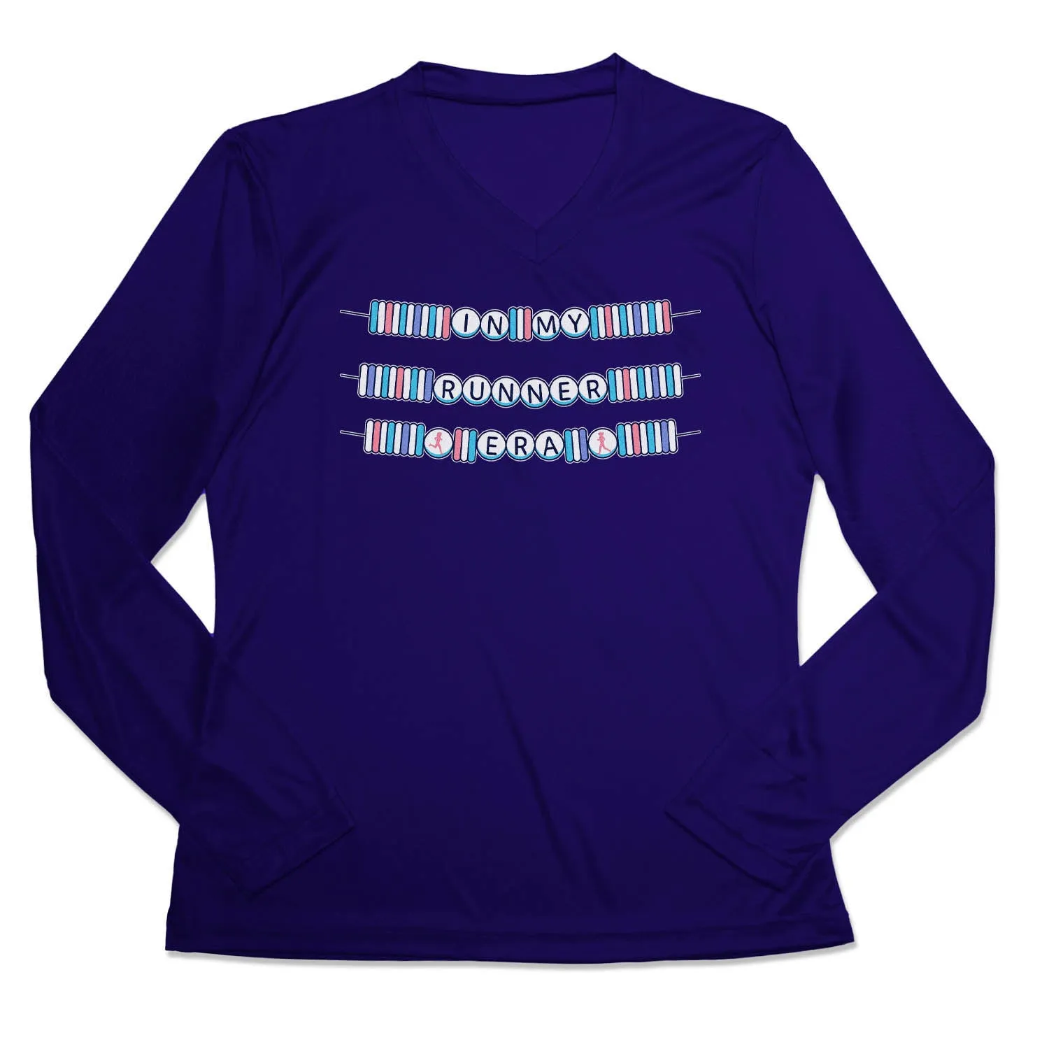 Women's Long Sleeve Tech Tee - In My Runner Era Flexible Fit Cozy Performance