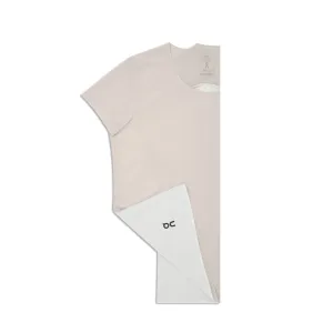 Abrasion resistant On Running Performance-Tee (Womens) - Pearl/Undyed-White