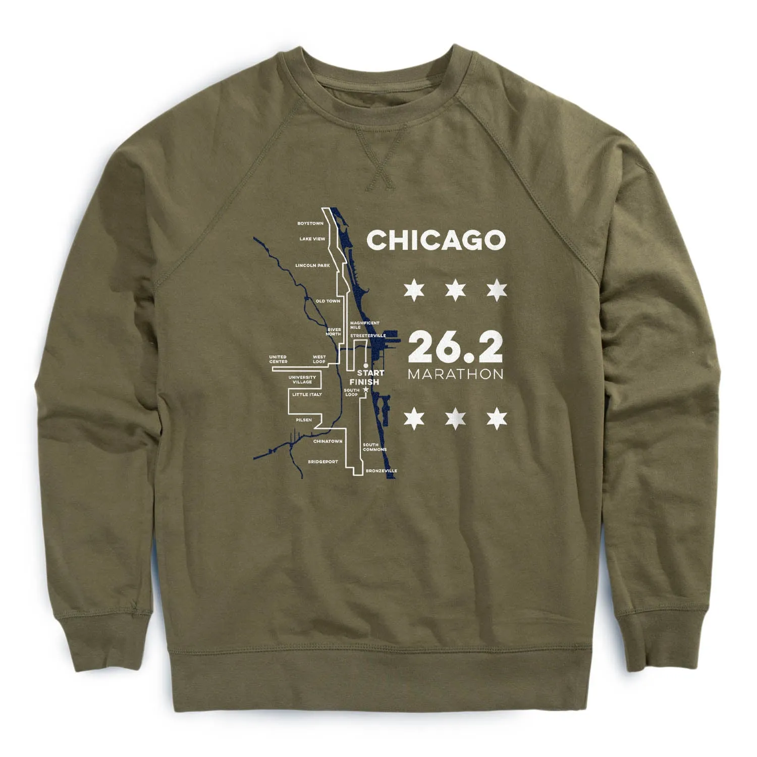Running Raglan Crew Neck Pullover - Chicago Route FrictionReducing Lining