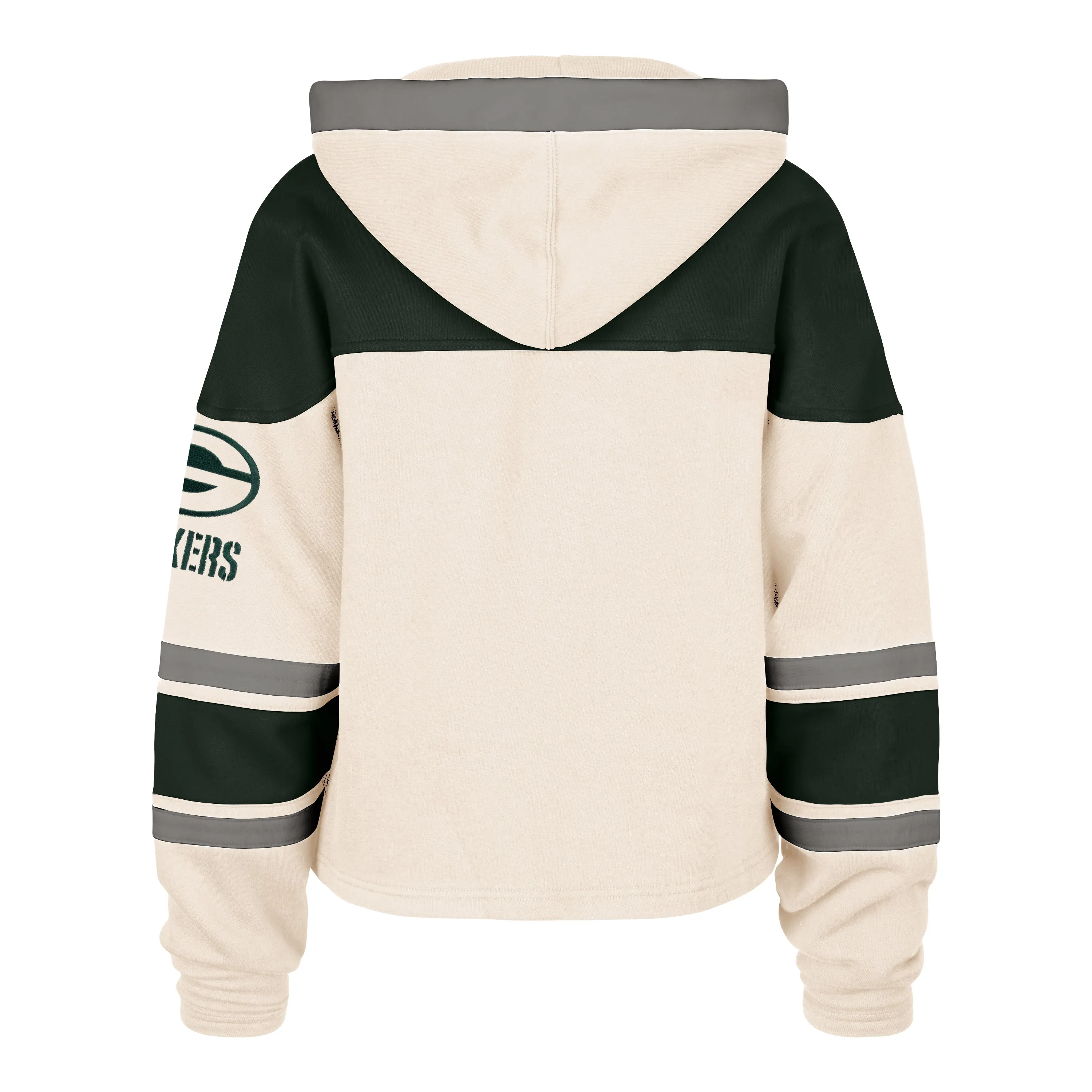 GREEN BAY PACKERS CHOP BLOCK CROPPED '47 SUPERIOR LACER HOOD WOMENS Metal Core