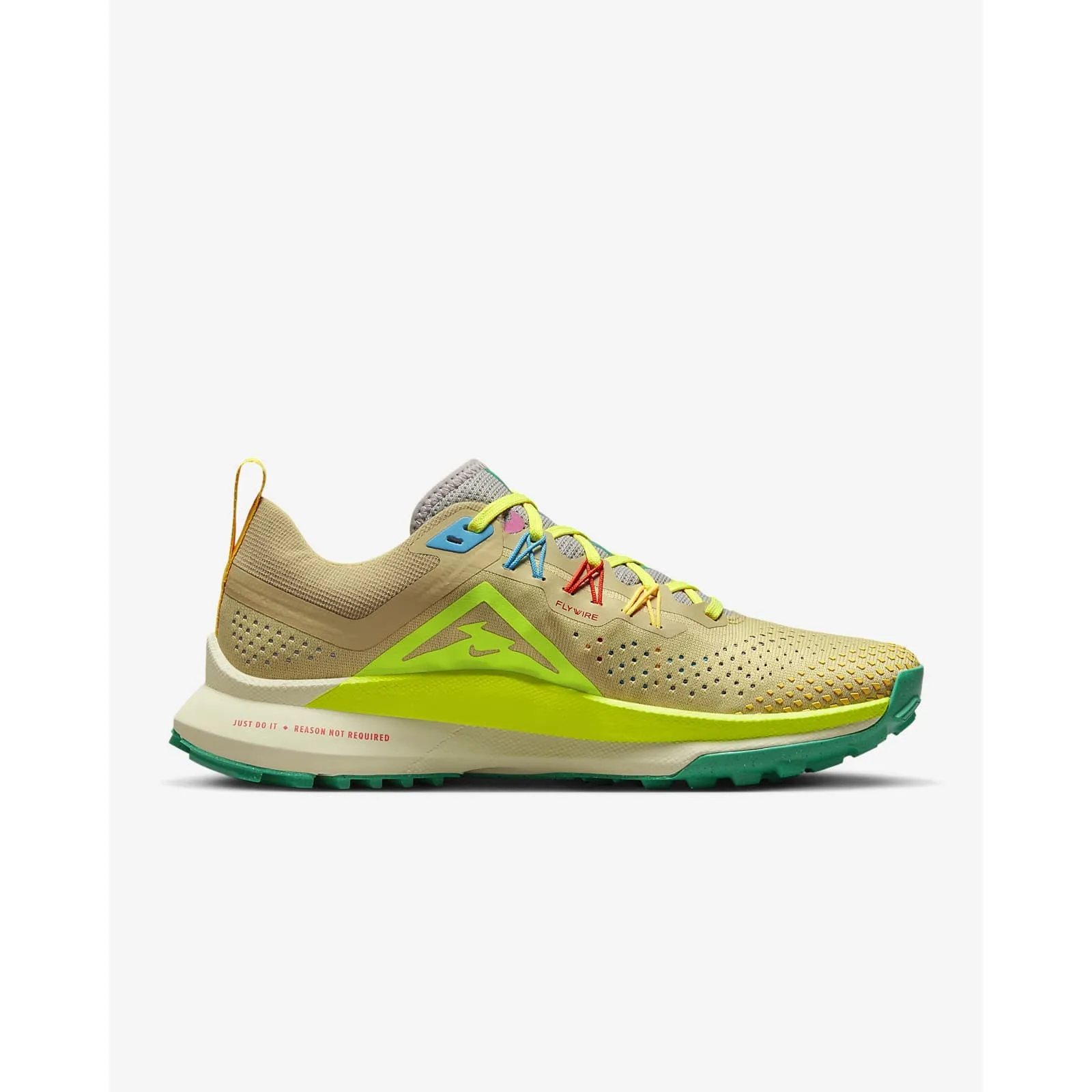 Nike Women's React Pegasus Trail 4 (Team Gold/Baltic Blue/Stadium Green/Volt) leather trail shoes