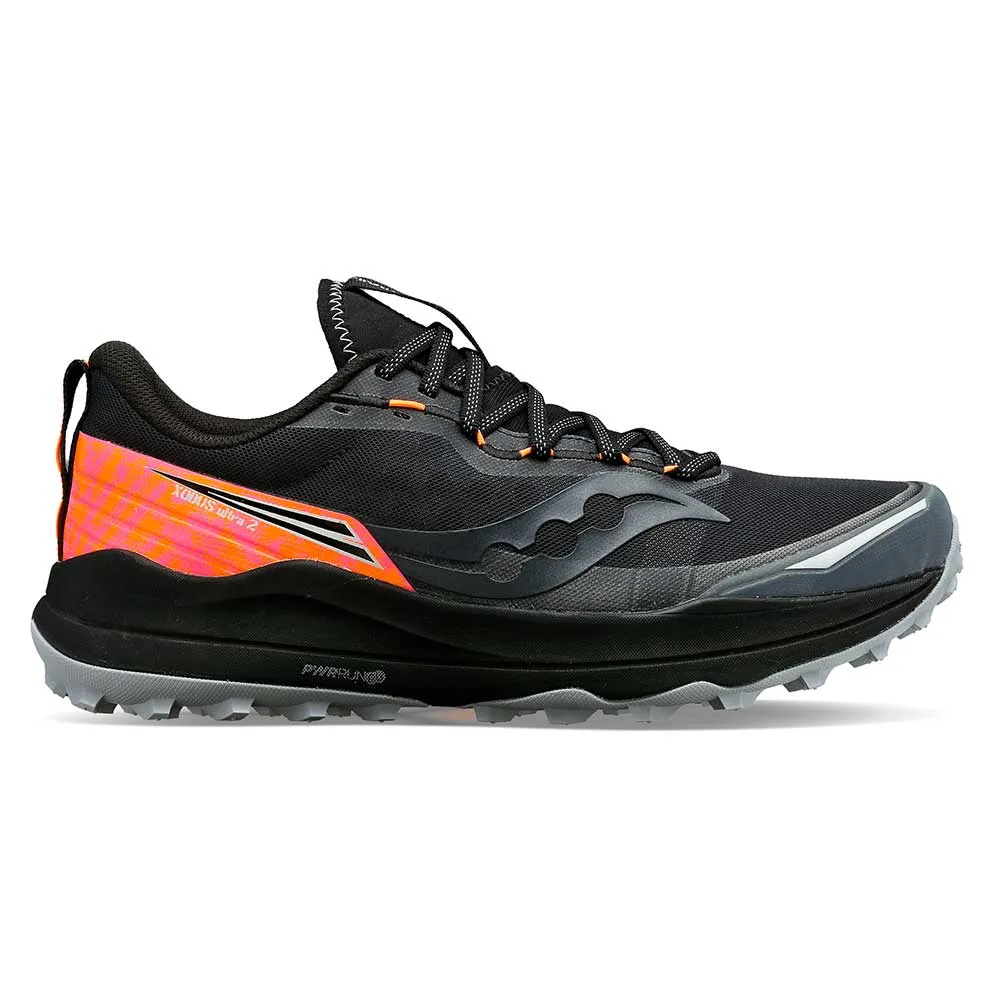 high arch trail shoes low drop trail sneakers Women's Xodus Ultra 2 Trail Running Shoe - Black/ViZiOrange - Regular (B)
