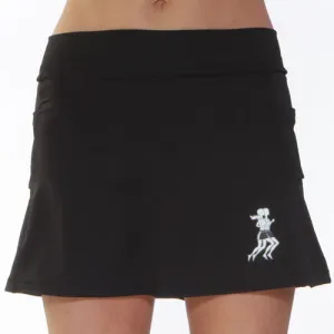 Black Running Skirt Simple Fit Double Layer Construction