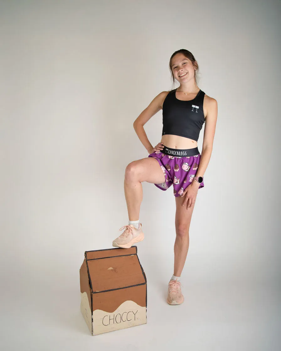 Frictionless Movement Women's Choccy Cows 4" Split Shorts
