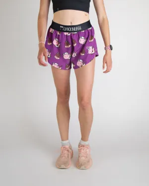Motion Flex Fit Soft Stretch Women's Choccy Cows 4" Split Shorts