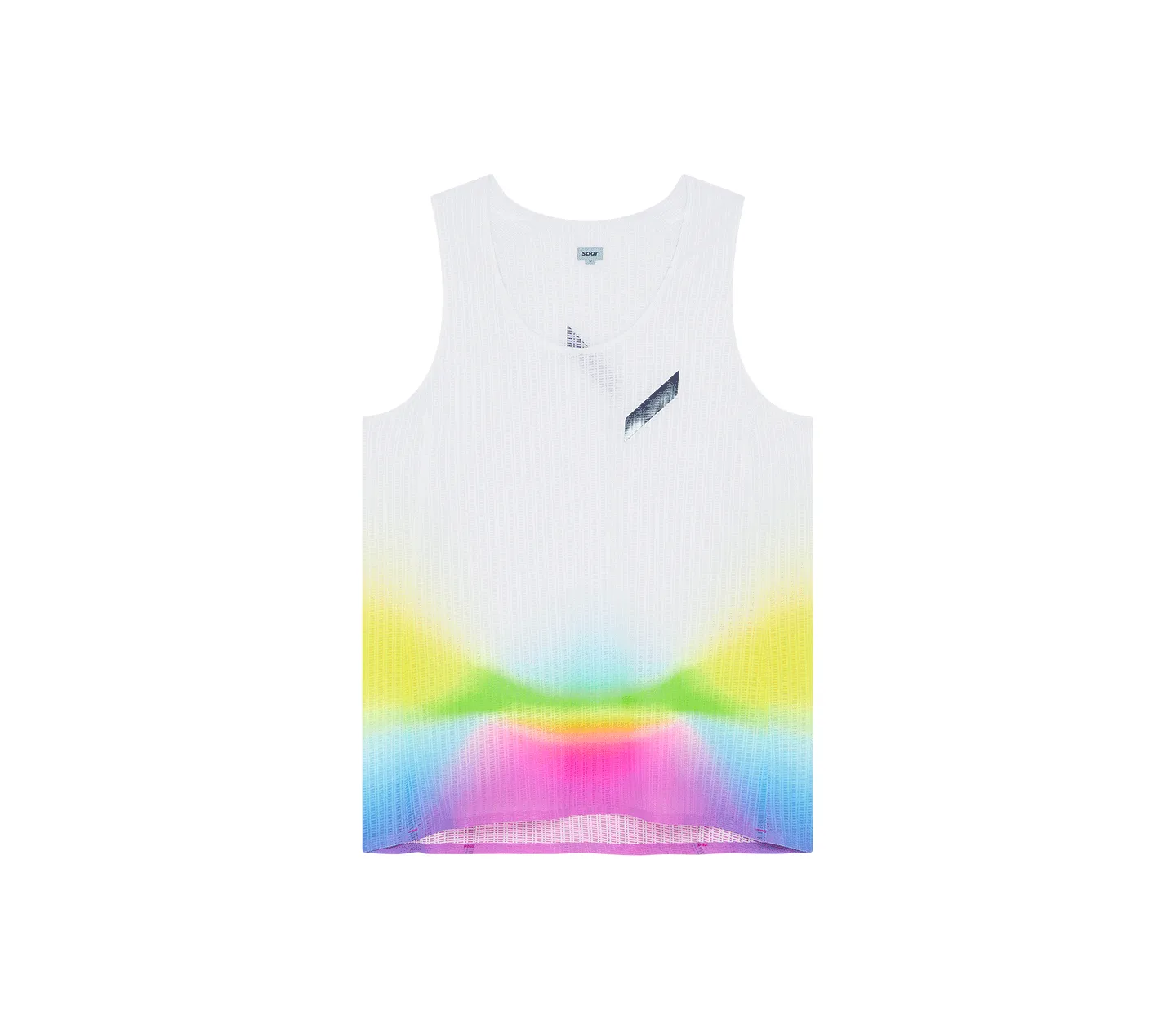 Abrasion Resistant Material mid range market users Women's Race Vest | White/Summer Rainbow