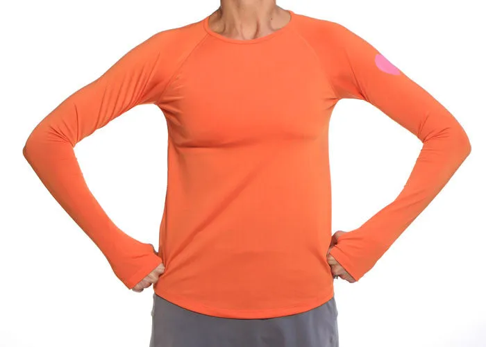 soft look Geometric Pattern Mandarin Long Sleeve Performance Top Quick Move Fit