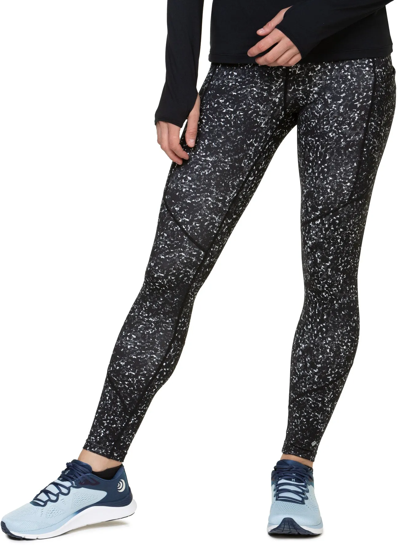 Work Commute Slim Fit Soft and Stretchy Ronhill Tech Womens Long Running Tights - Black