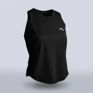 Women's Black Eco-Light Running Singlet anti tank