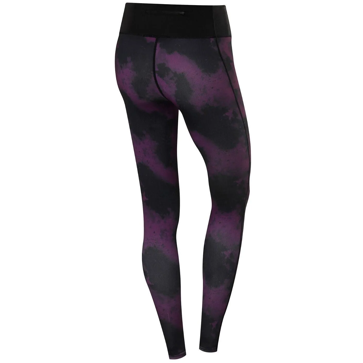 TCA Supreme Graphic Womens Long Running Tights - Purple Snug Comfort Thermal Insulation
