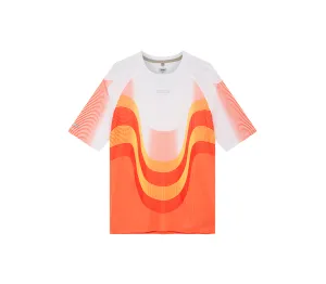 Street Casual Women's Race Tee | Orange/White