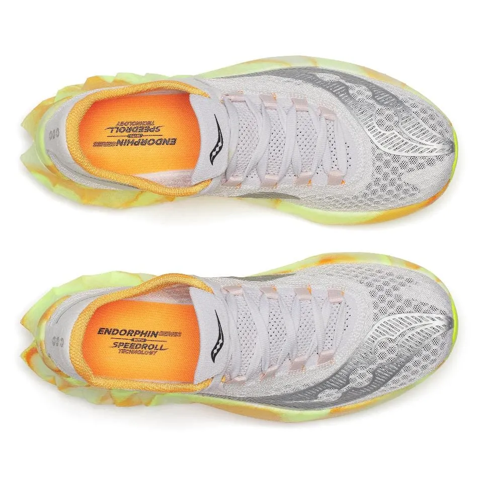 Bonded Overlay Technology Saucony Women's Endorphin Pro 4 Running Shoes in Fog/Peel SS25