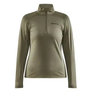 Craft Women's Core Gain Midlayer with 1/4 Zip in Rift Green AW24 QuickDry