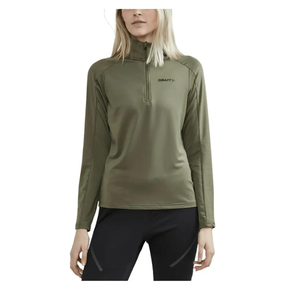 Cozy Look Wear Craft Women's Core Gain Midlayer with 1/4 Zip in Rift Green AW24