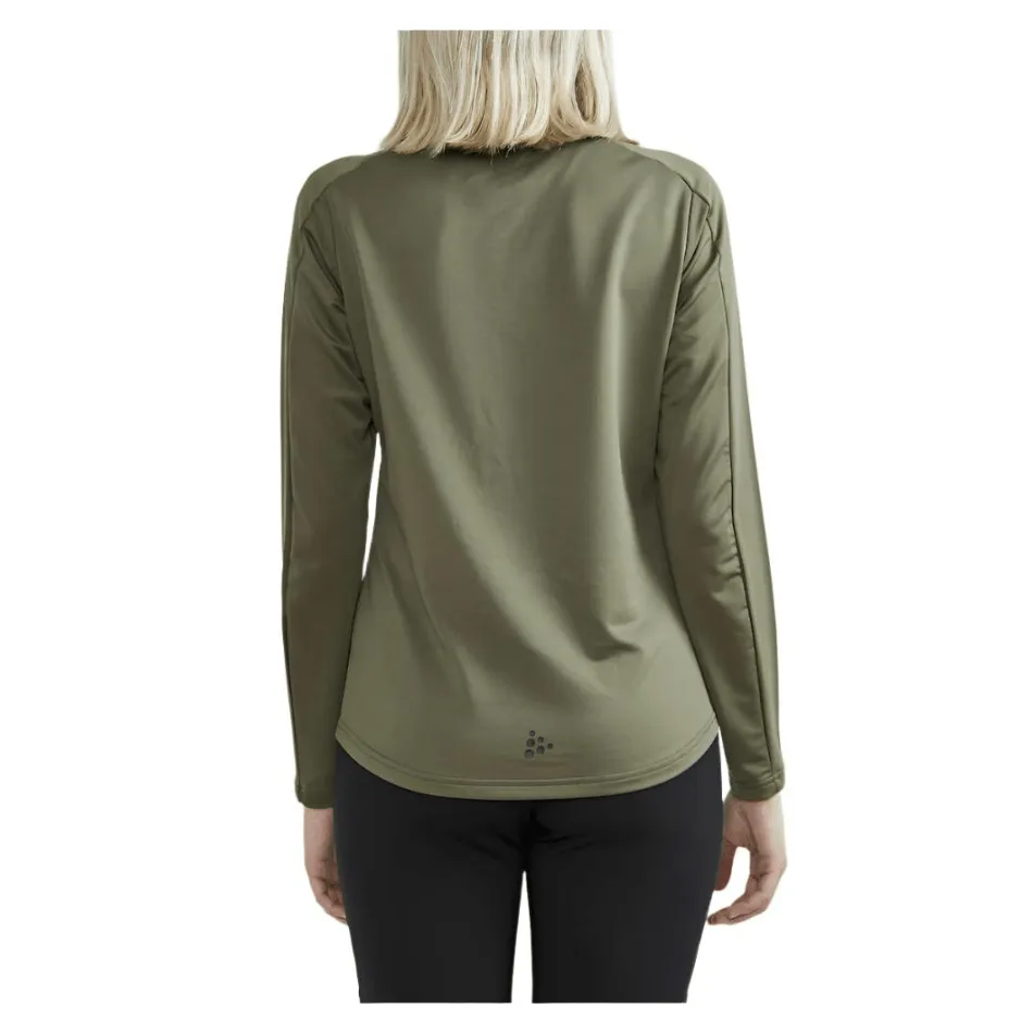 Craft Women's Core Gain Midlayer with 1/4 Zip in Rift Green AW24 Seasonal Smart Heavyweight Weave
