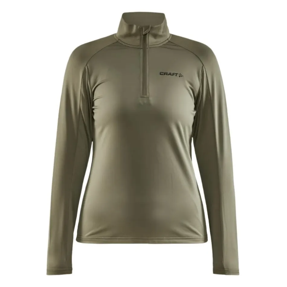 Athletic and Cool Smooth Finish Craft Women's Core Gain Midlayer with 1/4 Zip in Rift Green AW24