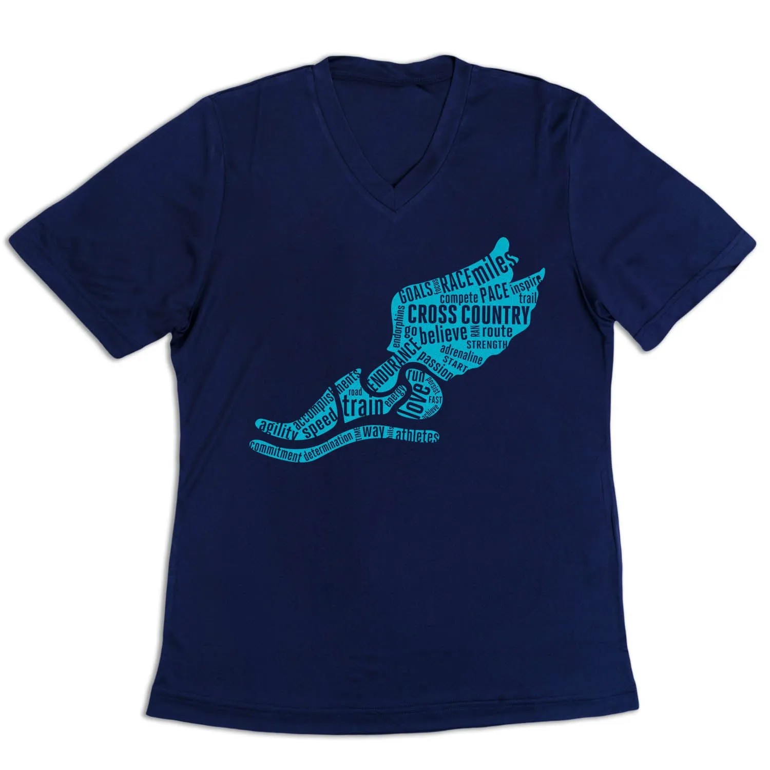 Active Layers Classic Layer Wear Women's Short Sleeve Tech Tee - Winged Foot Inspirational Words
