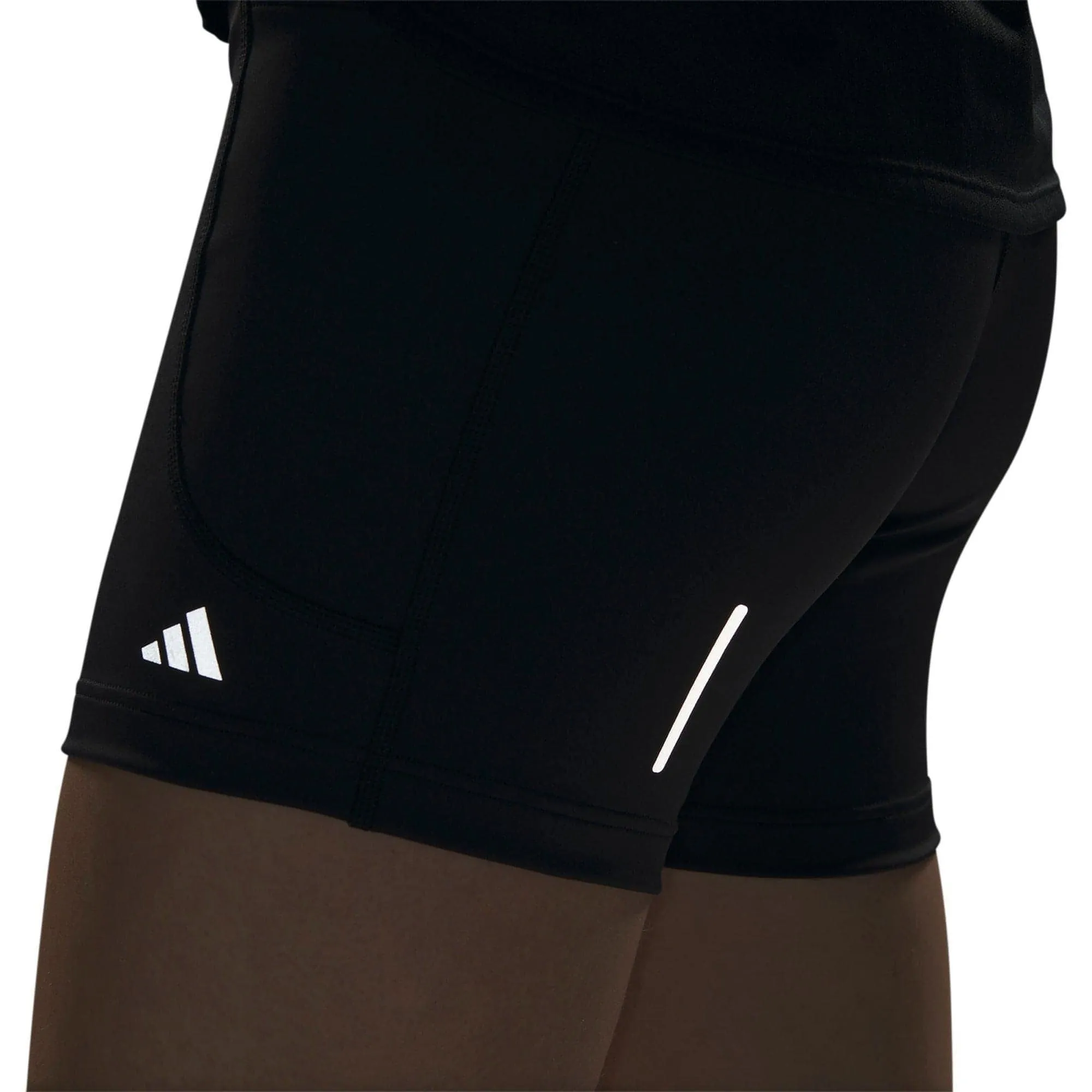 Moisture Wicking All Ages adidas DailyRun 5 Inch Womens Short Running Tights - Black
