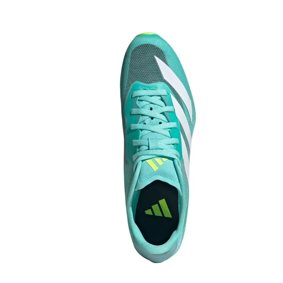 Adidas Unisex Sprintstar Track Spikes in Flash Aqua/Cloud White/Lucid Lemon AW25 Professional Shoes Aerobic Motion Guidance