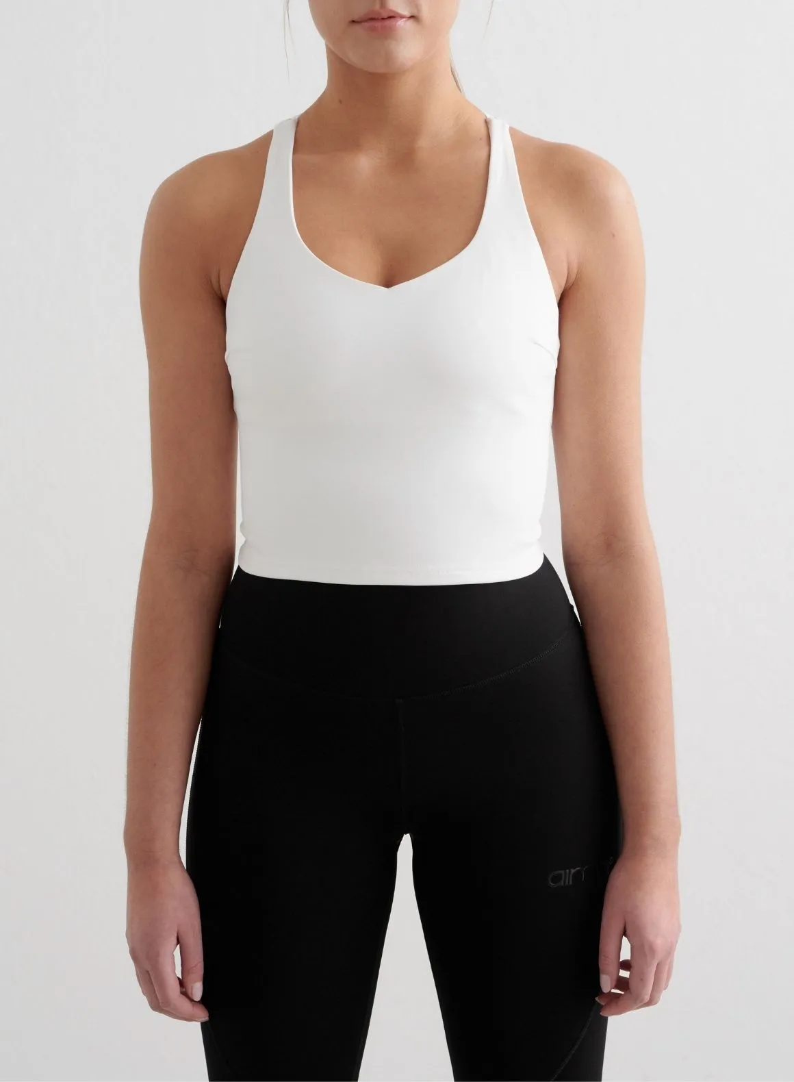 suitable for drivers shock - absorbing White Sculpting Strappy Bralette