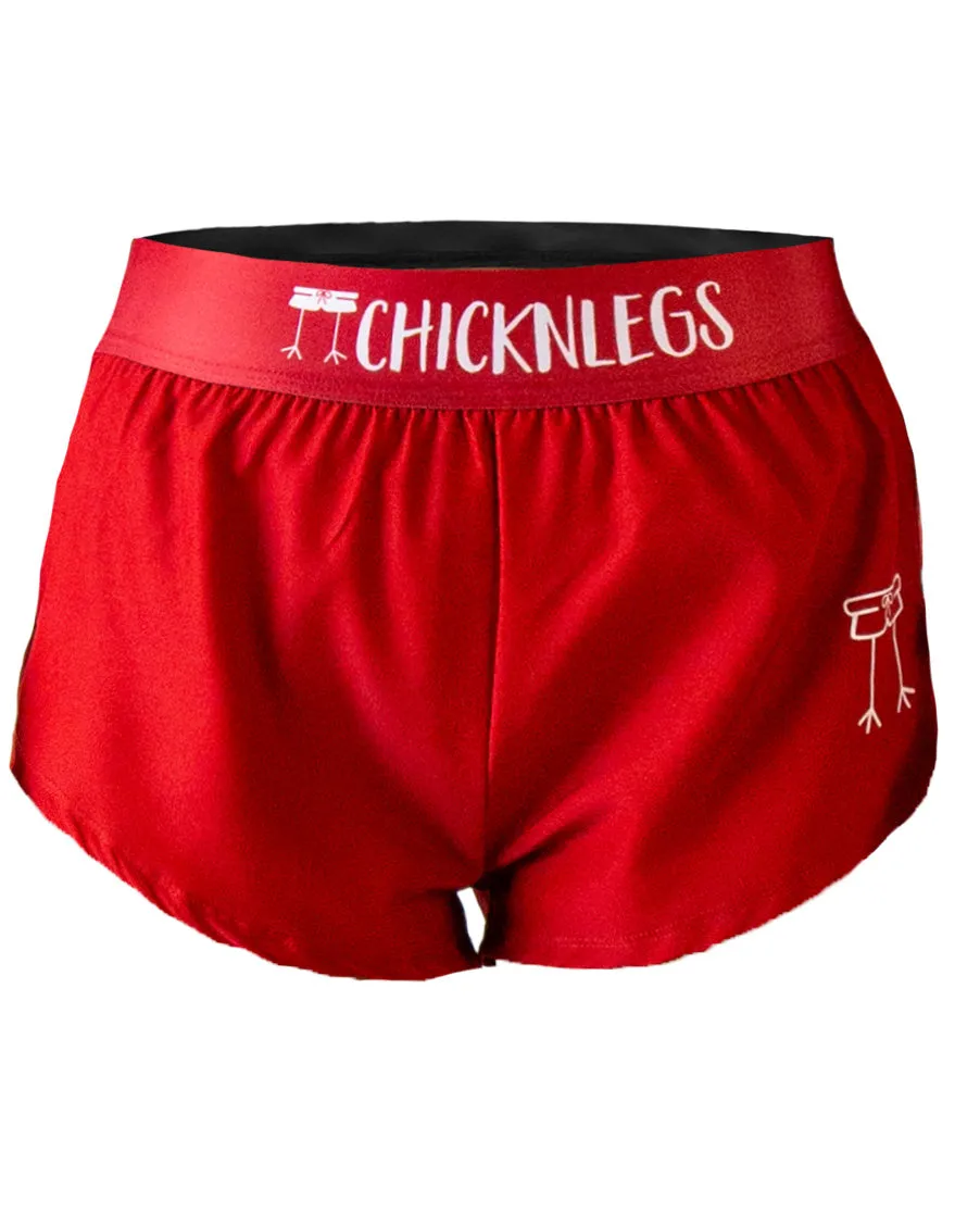 Women's Cardinal Red 1.5" Split Shorts Versatile Shorts Moisture Management System