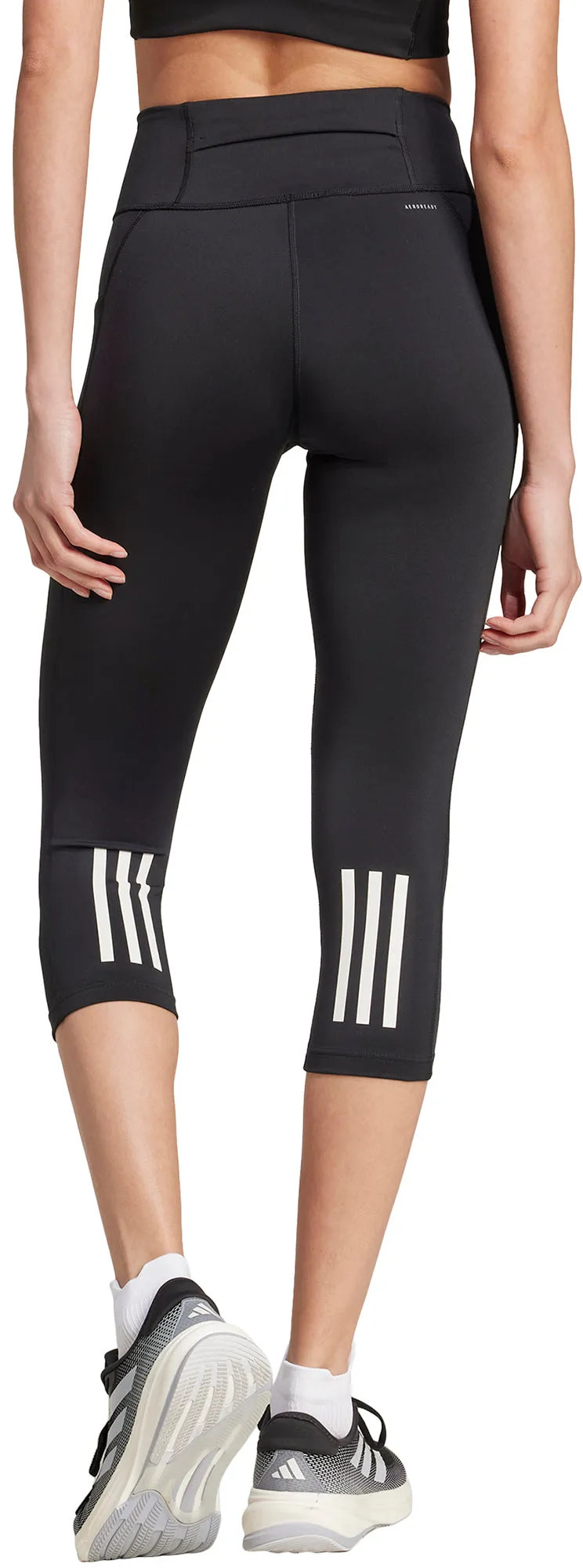 Plus Size Shape Retain adidas DailyRun Womens 3/4 Capri Running Tights - Black
