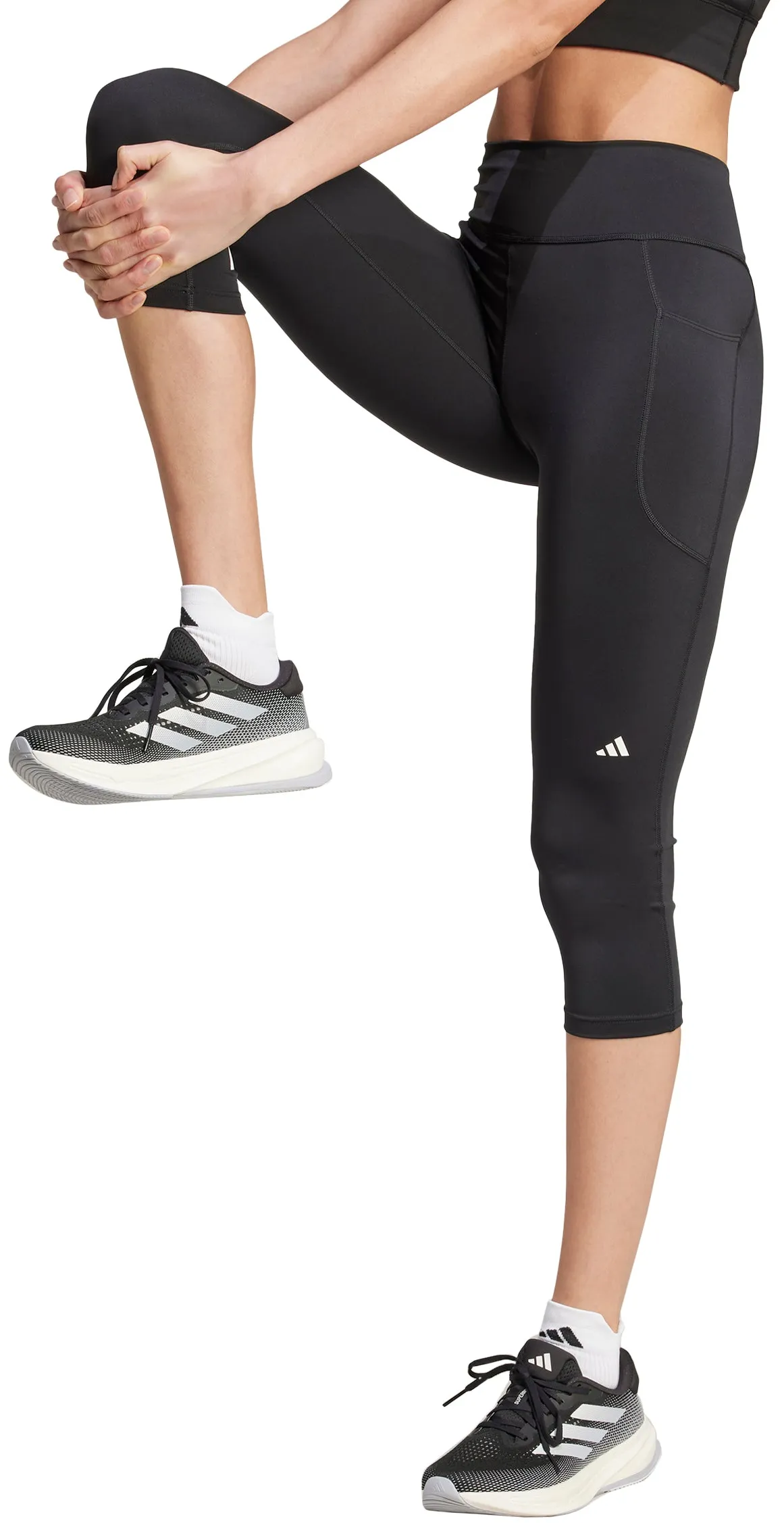 Comfy Design adidas DailyRun Womens 3/4 Capri Running Tights - Black