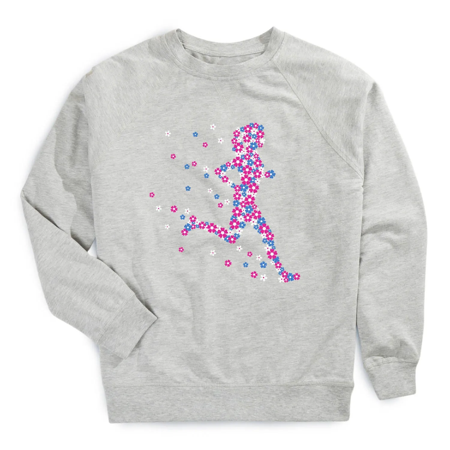 Running Raglan Crew Neck Pullover - Summer Runner Girl Cool Edge