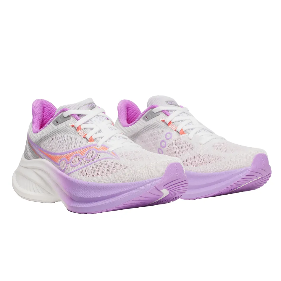 Saucony Women's Endorphin Speed 5 Running Shoes in White/Crocus - Online Exclusive Reactive Cushioning