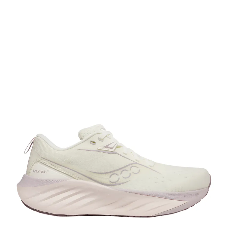 Saucony Women's Triumph 22 Running Shoes in Vanilla Adaptive cushion