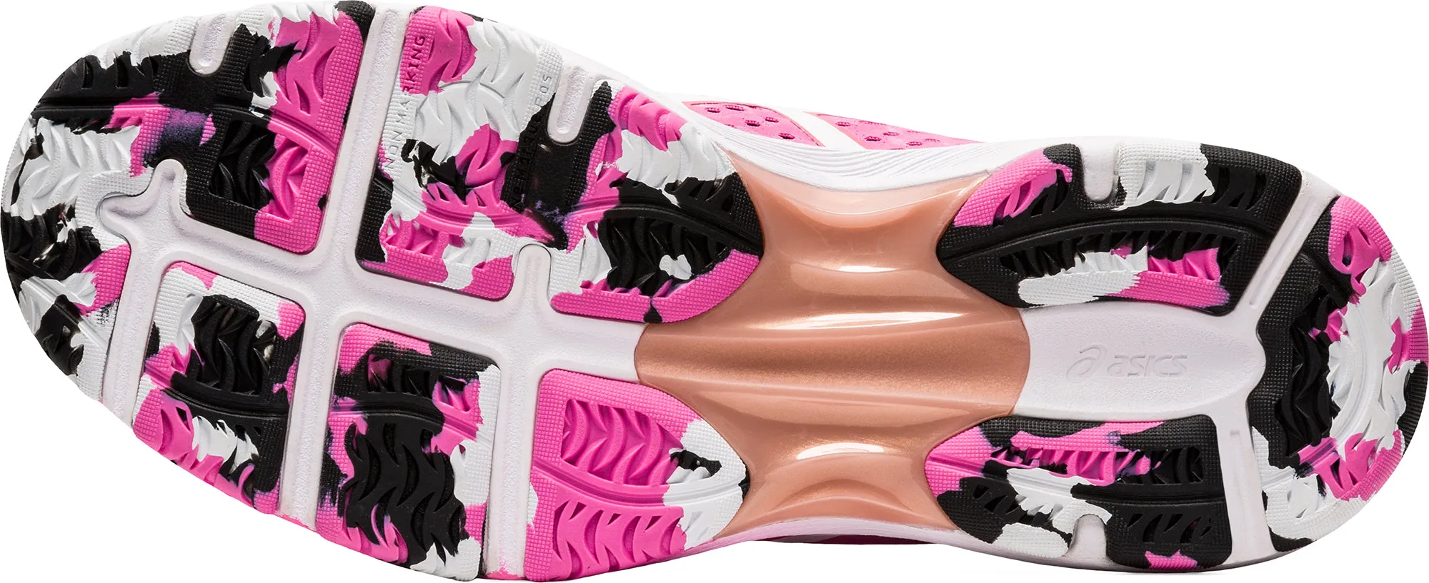 padded - collar Vortex Traction Lugs Asics Netburner Professional FF 2 Womens Netball Shoes - Pink