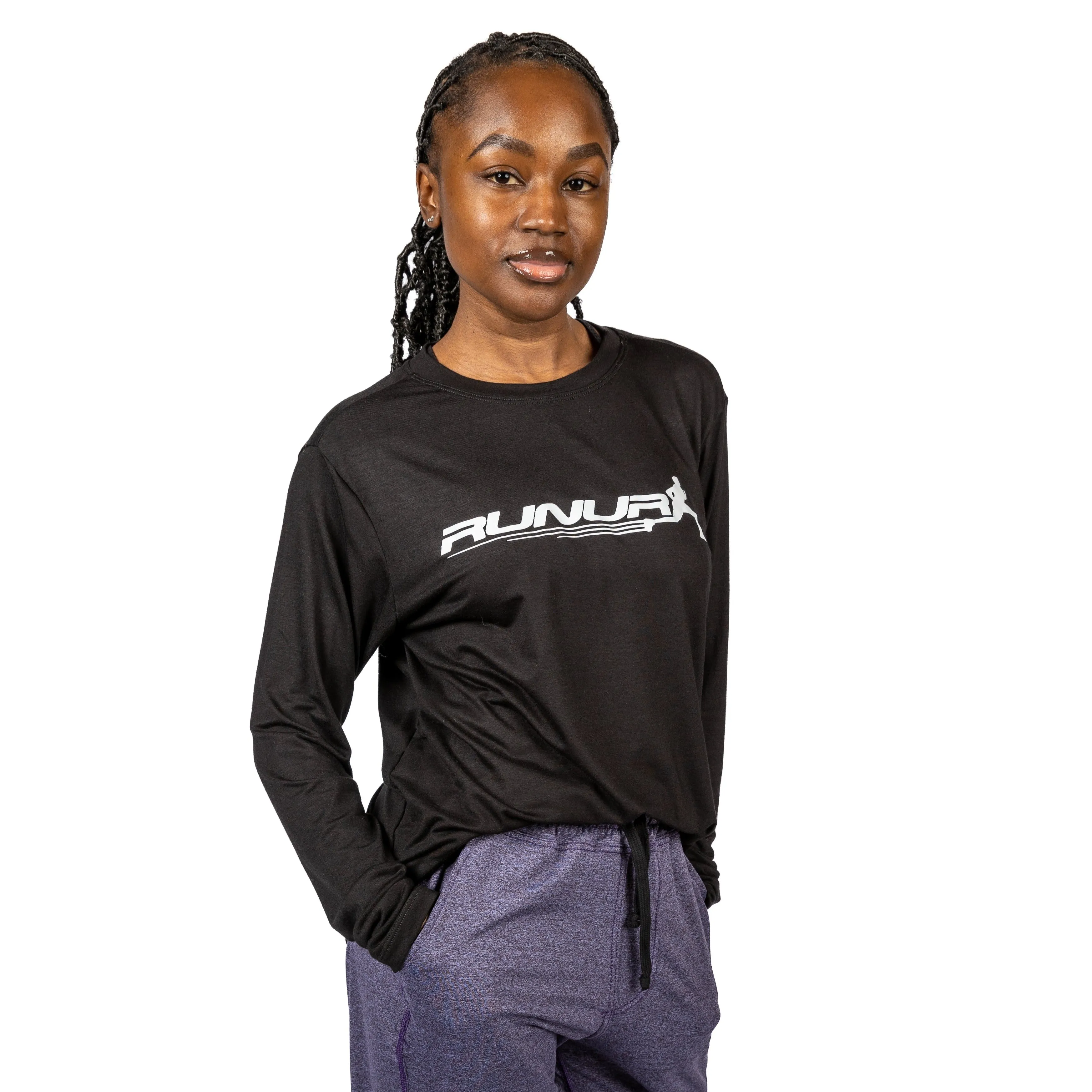 LONG SLEEVE TEE -  BLACK - THE TAPER Easy-Going Style Fit for Any Season