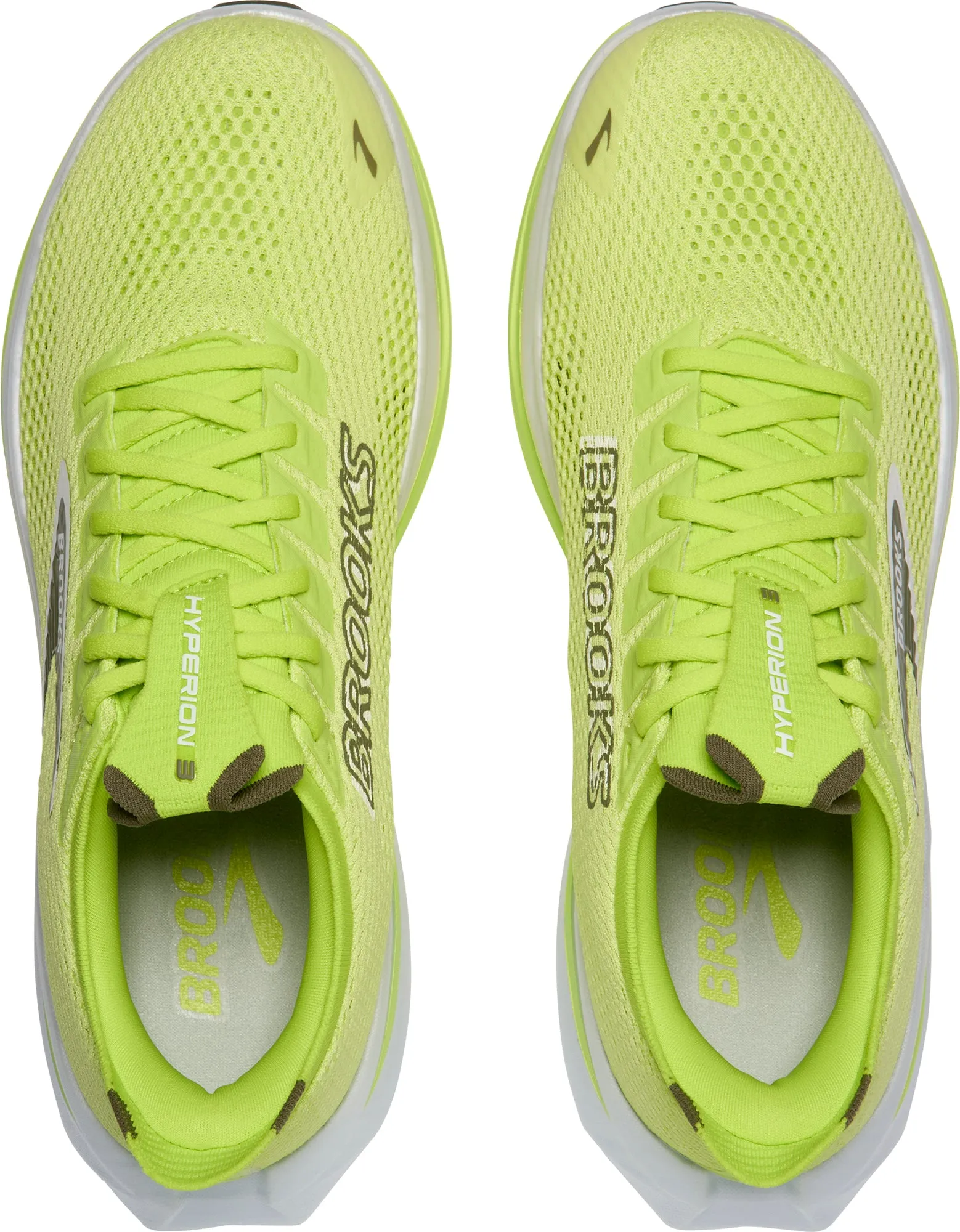 Orthotic Friendly Footbed Brooks Hyperion 3 Mens Running Shoes - Green