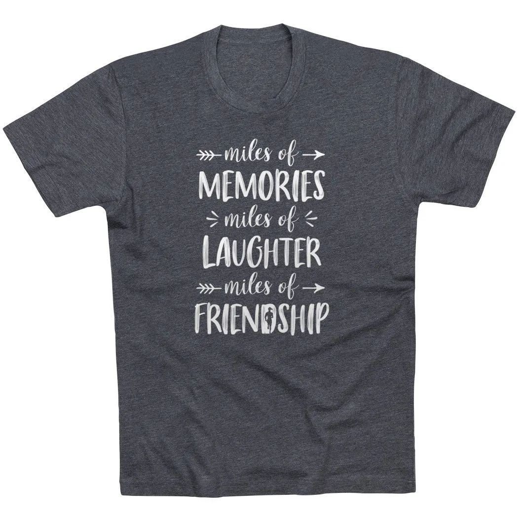 Running Short Sleeve T-Shirt - Miles of Friendship Mantra shopping
