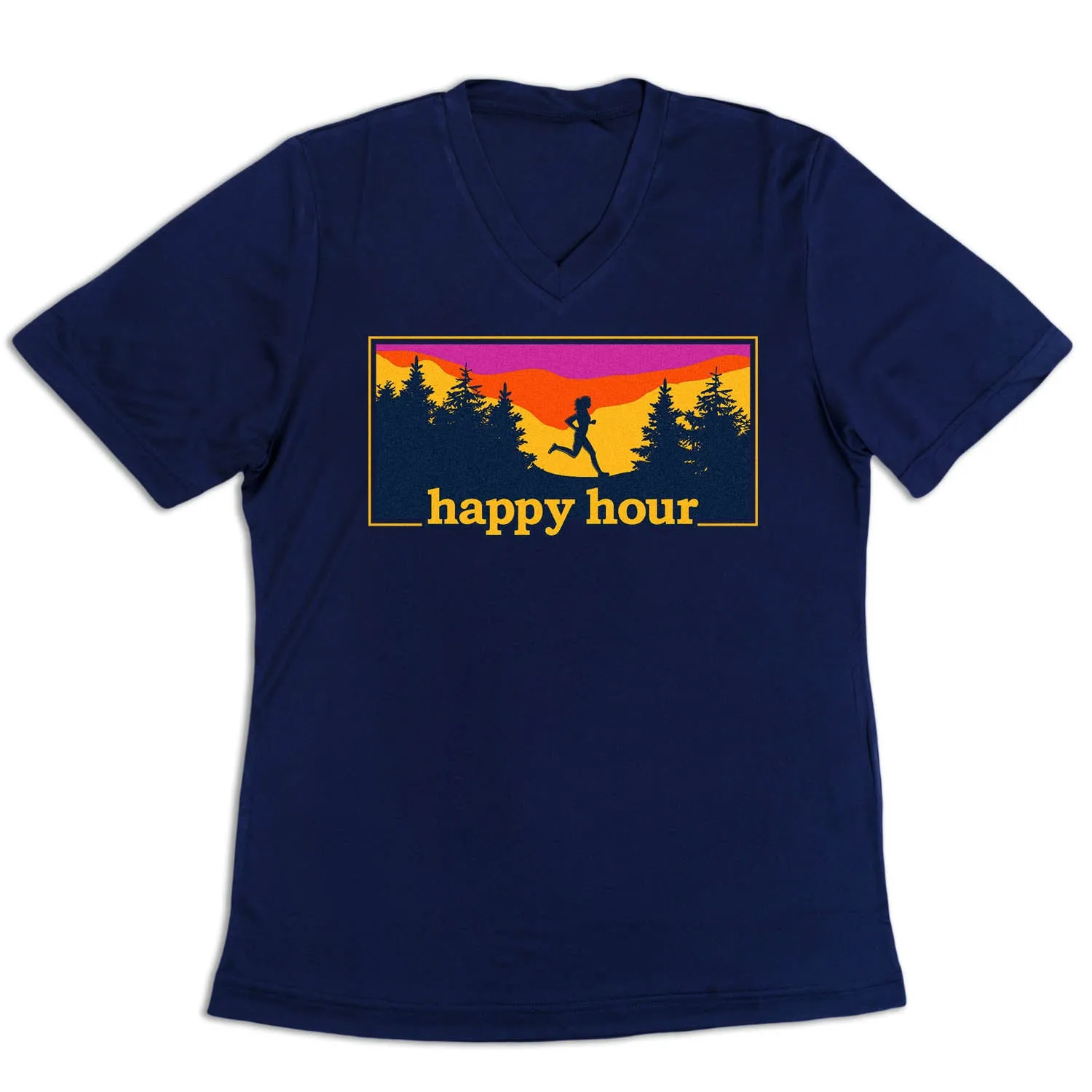 Women's Short Sleeve Tech Tee - Happy Hour Timeless Top Classic Wearable