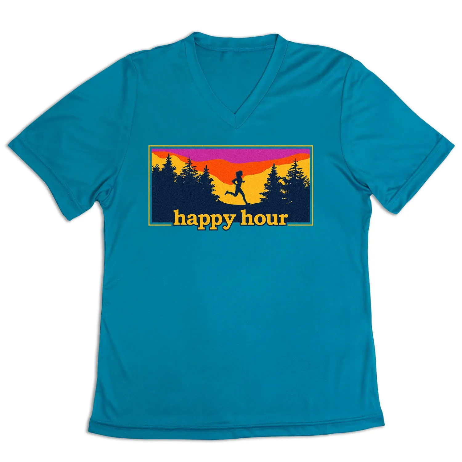 Women's Short Sleeve Tech Tee - Happy Hour short sleeved