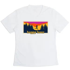 Women's Short Sleeve Tech Tee - Happy Hour Stretchable Weave