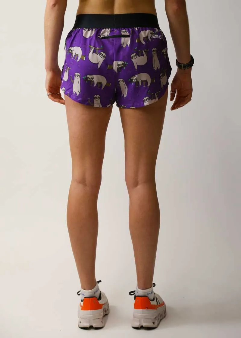 Freedom Fit Women's Sloths 1.5" Split Shorts