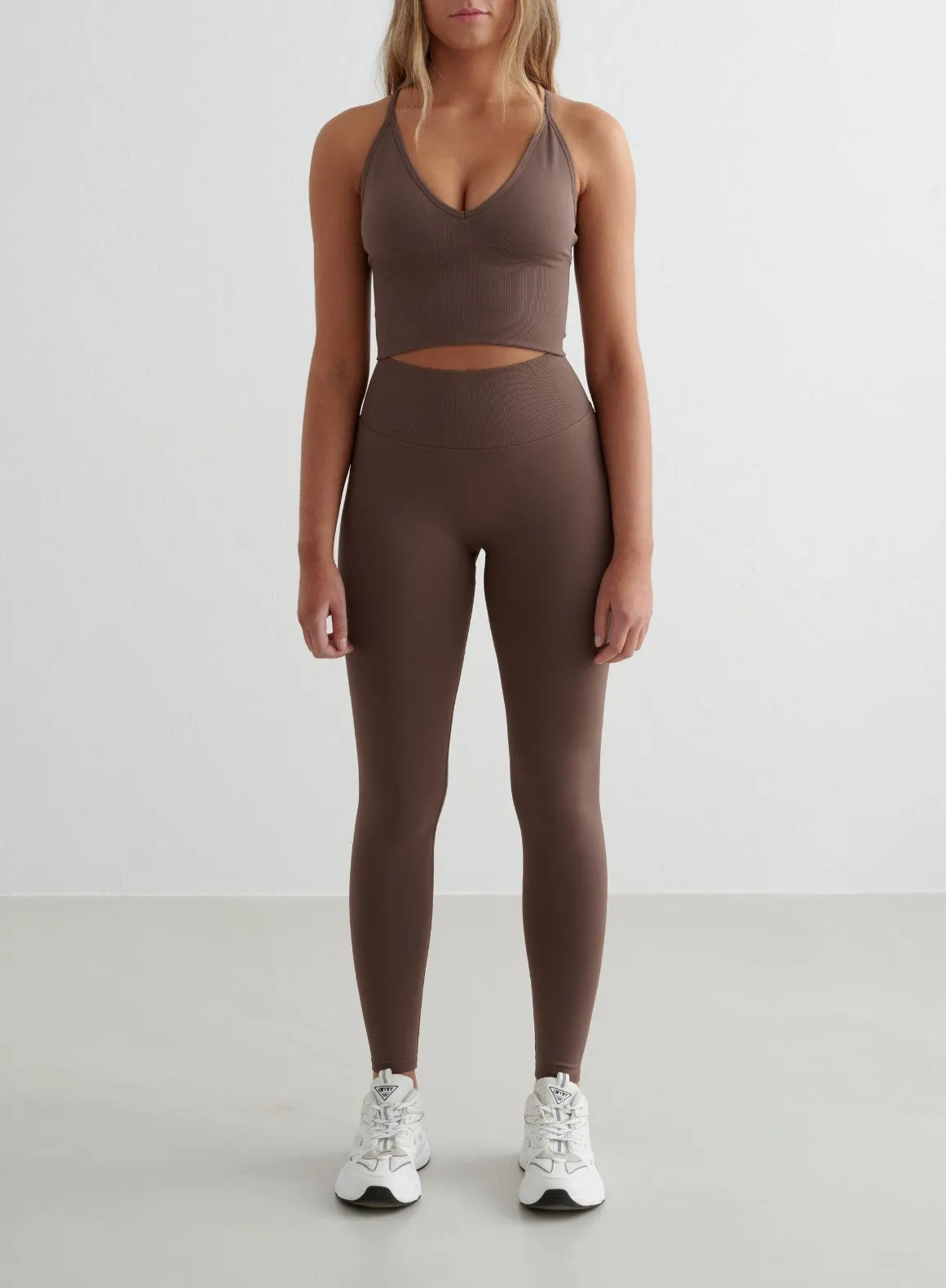 Macchiato Shape Seamless Cross Back Bralette composite material