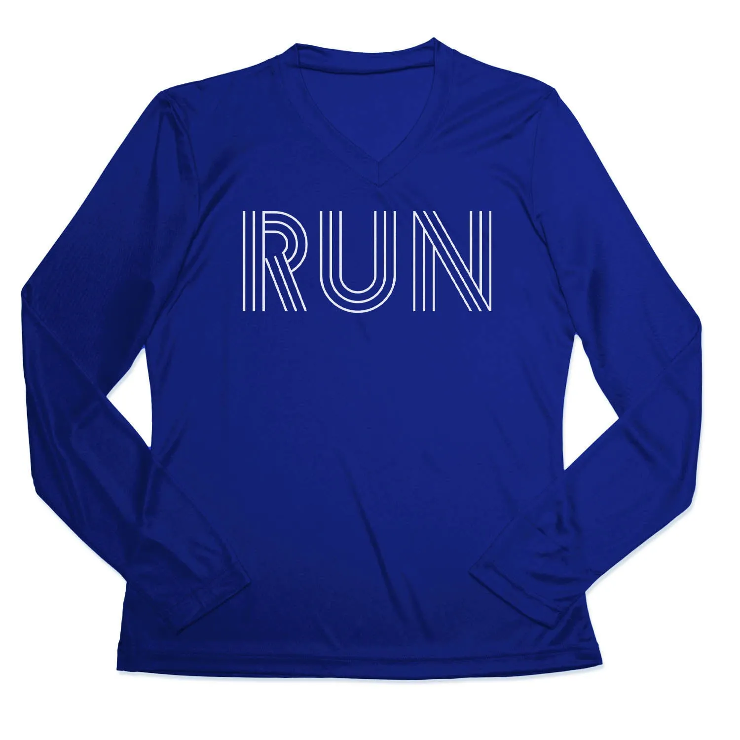 NoSideSeam Women's Long Sleeve Tech Tee - Run Lines