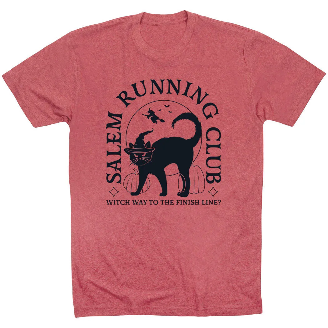 Running Short Sleeve T-Shirt - Salem Running Club Travel Ready Chilly Day Wear
