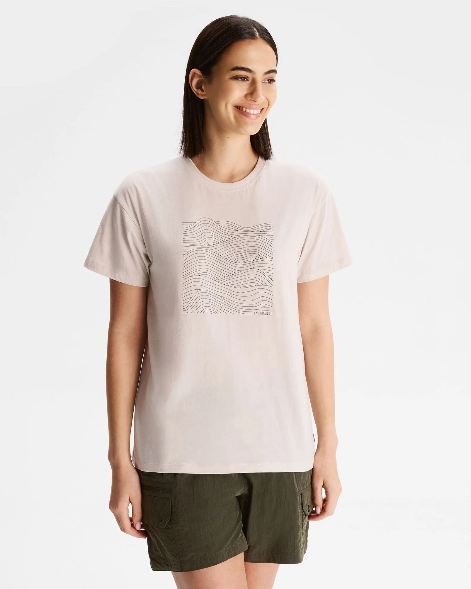 Women's Ripple Organic Cotton T-shirt - Shroom Light Fit Timeless Fit