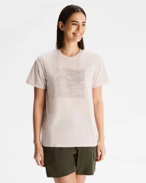 Chilly Wear Elastic Fit Women's Ripple Organic Cotton T-shirt - Shroom