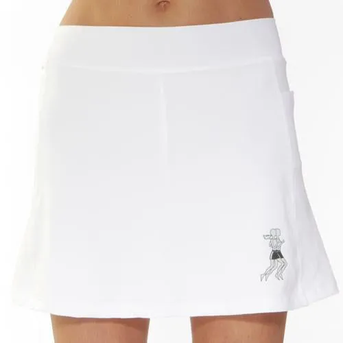 Cozy Vibes White Mini Athletic Skirt (girls size 6-10)