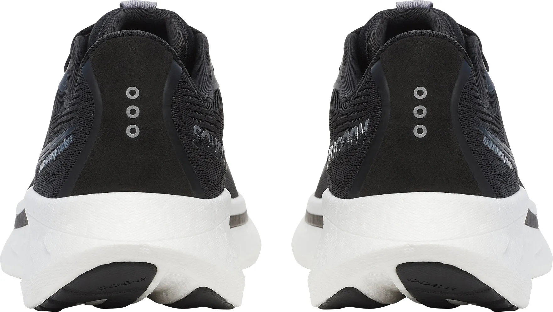 city - specific shoes Saucony Ride 18 WIDE FIT Mens Running Shoes - Black