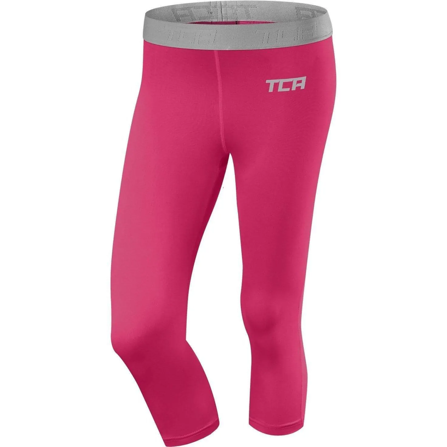 Outdoor Running Soft Touch Move Comfort TCA Pro Performance Endurance Womens 3/4 Capri Running Tights - Pink