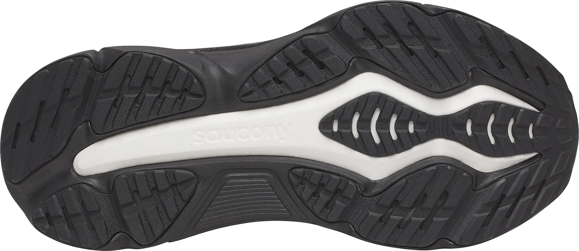 Saucony Hurricane 25 Mens Running Shoes - Black travel - friendly shoe perk