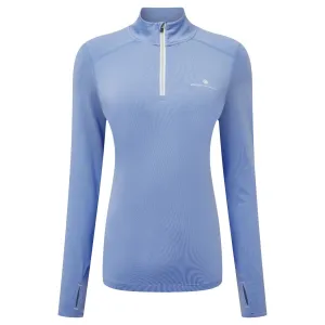 Indoor Event Ronhill Life Practice 1/2 Zip Tee (Womens) - Lake Blue/Vanilla